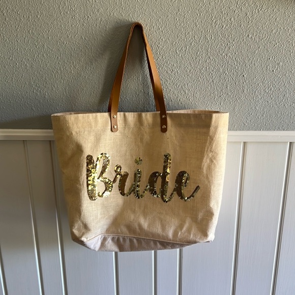 Mud Pie Bride canvas tote - Picture 3 of 3